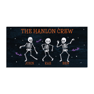 Dancing Skeletons Personalized Narrow Doormat  Insert