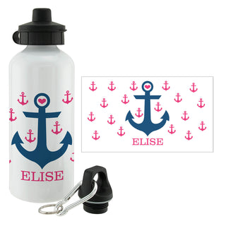 Anchor Personalized Water Bottle ---Girl