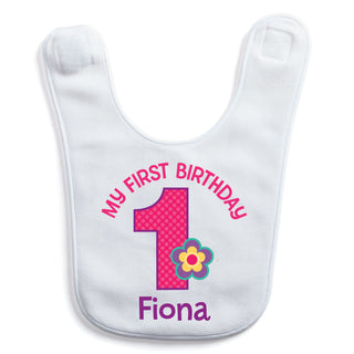 First Birthday Personalized Bib For Girl