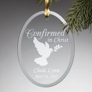 Confirmation Personalized Glass Ornament