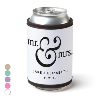Mr. & Mrs. Personalized Can & Bottle Wrap
