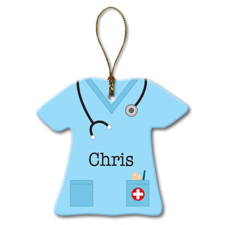 Personalized Nurse Ornament---Blue