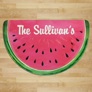 Watermelon Personalized Half Round Doormat