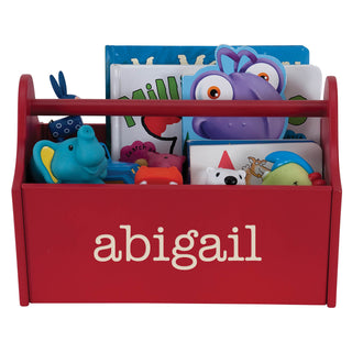 Personalized Red Toy Caddy