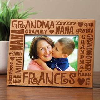 Words For Grandma Personalized Wood Frame