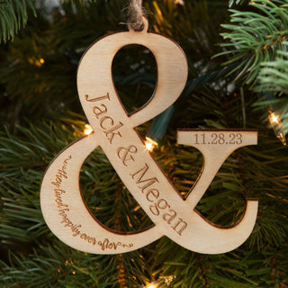 Happily Ever After Personalized Wood Ornament