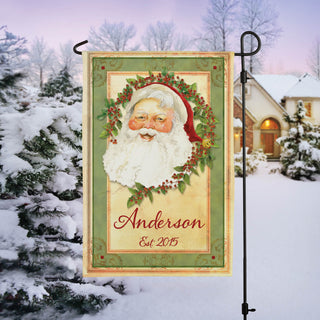 Happy Santa Personalized Garden Flag