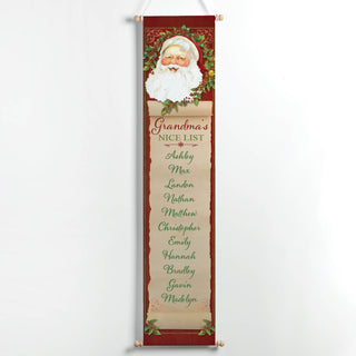 Santa's List Personalized Hanging Banner
