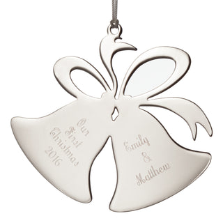 Personalized Silver Bells Ornament
