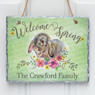 Welcome Spring Personalized Slate
