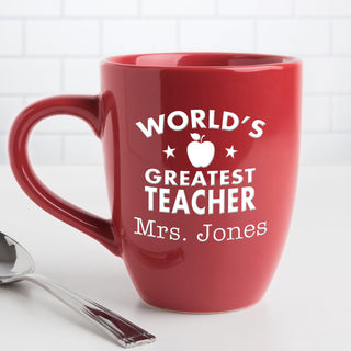World's Greatest Teacher Personalized Bistro Mug