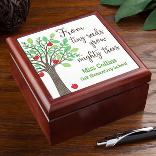 From Tiny Seeds Grow Mighty Trees Personalized Keepsake Box