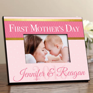 First Mother's Day Personalized Picture Frame---Pink