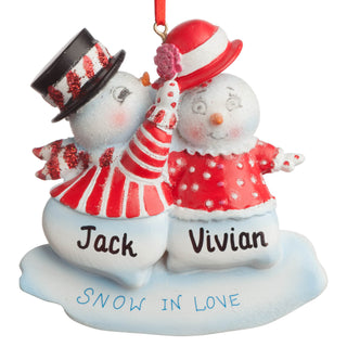 Snow In Love Personalized Ornament