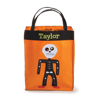 Scary Skeleton Personalized Halloween Trick-or-Treat Bag
