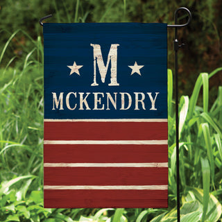 Stars and Stripes Personalized Garden Flag