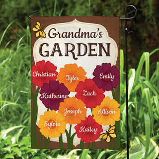 Her Fall Garden Personalized Garden Flag