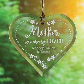You Are So Loved Personalized Glass Sun Catcher