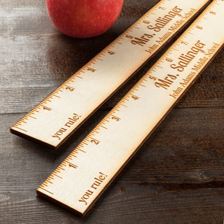 Special Teacher Personalized Wood Ruler