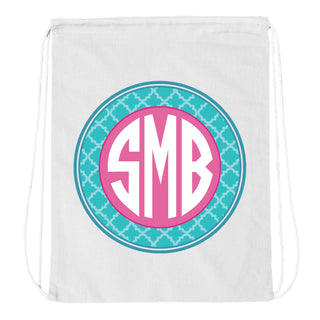 Her Monogram Personalized Drawstring Bag