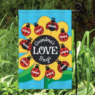 Love Bugs Personalized Garden Flag
