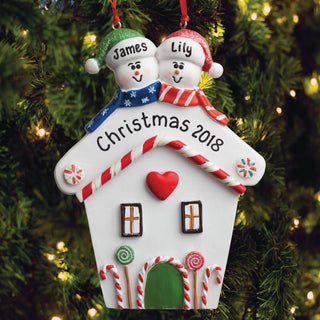 Snow Couple Personalized Ornament