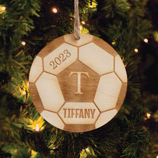 Personalized Wood Soccer Ornament