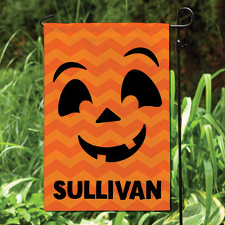 Happy Jack O Lantern Personalized Garden Flag
