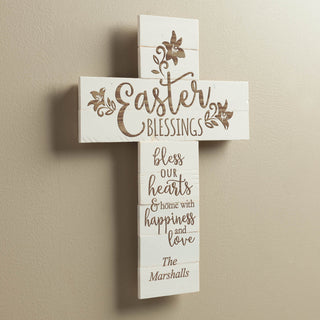 Easter Blessings Personalized Wood Cross