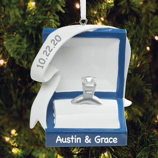 Personalized Wedding Ring Ornament