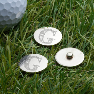 Block Initial Set of 3 Personalized Golf Ball Markers