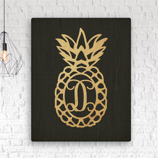Personalized 16x20 Pineapple Canvas