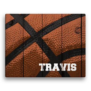 Personalized 11x14 Basketball Canvas