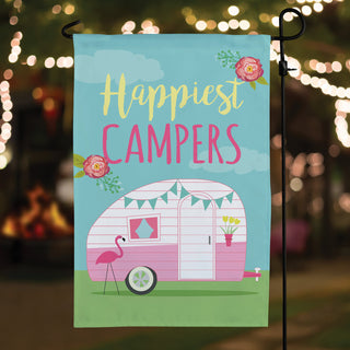 Happiest Campers Garden Flag