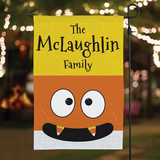Candy Corn Personalized Garden Flag