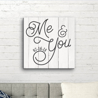 Me & You Personalized 16x16 Canvas