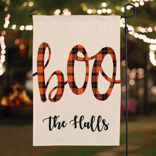 Halloween Boo Personalized Garden Flag