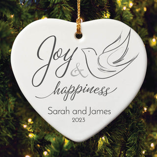 Joy and Happiness Personalized Ornament
