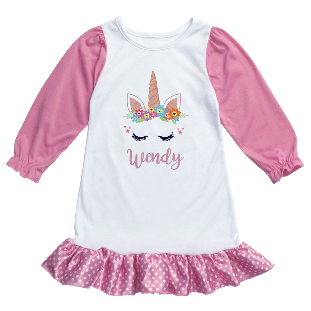 UNICORN PLANET NIGHT DRESS - PURPLE