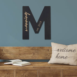 Family Initial Personalized Wood Plaque
