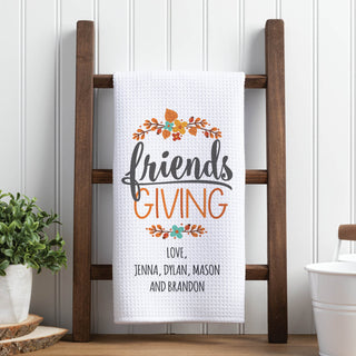 Friendsgiving Personalized Waffle Tea Towel