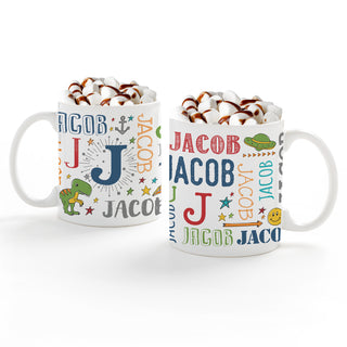 My Name Personalized Primary White Coffee Mug - 11 oz.