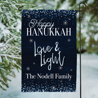 Happy Hanukkah Personalized Garden Flag