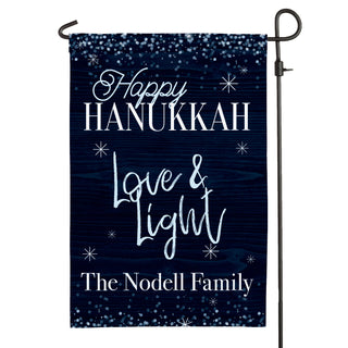 Happy Hanukkah Personalized Garden Flag