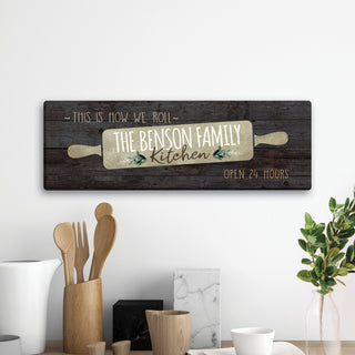 This is How We Roll Personalized 6x18 Canvas