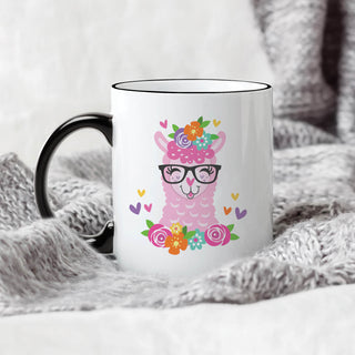 Llamazing Personalized Black Handle Coffee Mug - 11 oz.