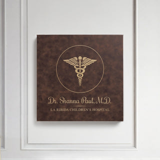 Medical Occupation Personalized 14x14 Leather Canvas