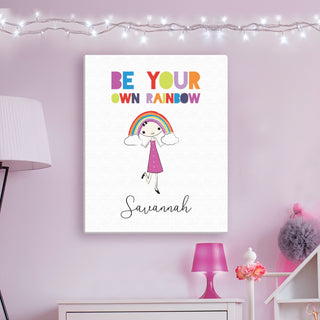 Be Your Own Rainbow Personalized 16x20 Canvas