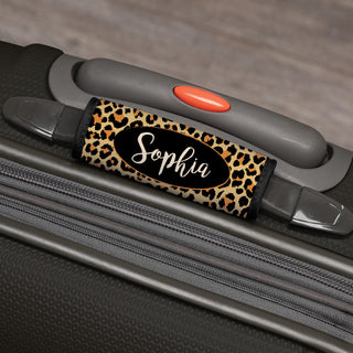 Leopard Pattern Personalized Luggage Handle Wrap
