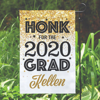 Honk For The Grad Personalized Garden Flag